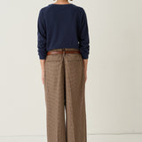 The Triple Pleat Trouser in Houndstooth