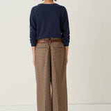 The Triple Pleat Trouser in Houndstooth