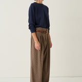 The Triple Pleat Trouser in Houndstooth