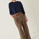 The Triple Pleat Trouser in Houndstooth