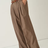 The Triple Pleat Trouser in Houndstooth