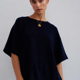 The Cashmere Tee in Navy