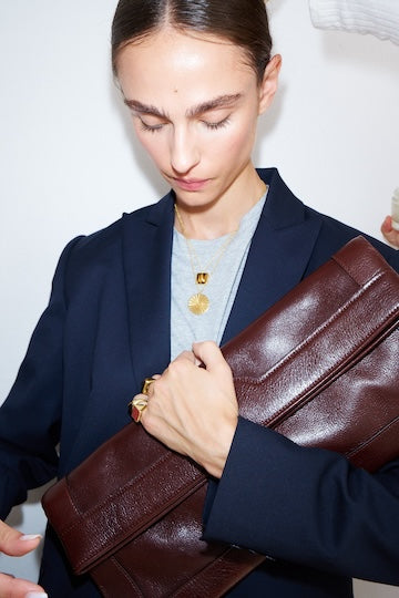 The Document Clutch in Oxblood