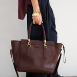 The Trap Tote in Oxblood