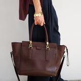 The Trap Tote in Oxblood