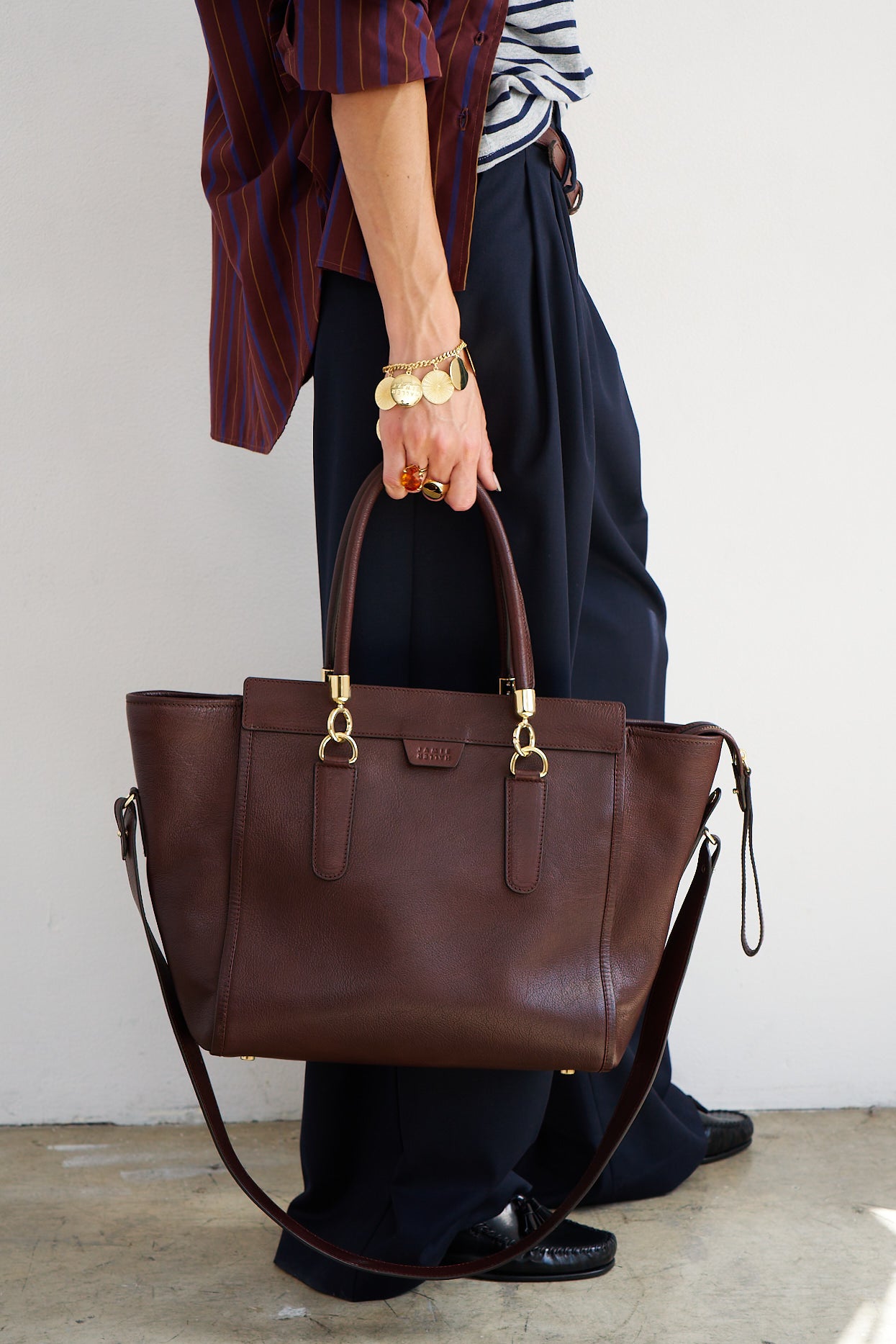 The Trap Tote in Oxblood