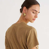 The Chameleon Tee in Gold Lame