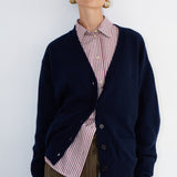 The Welt Pocket Cashmere Cardigan in Navy