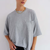 The Boxy Tee in Dark Heather