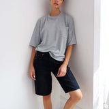 The Boxy Tee in Dark Heather