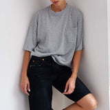 The Boxy Tee in Dark Heather