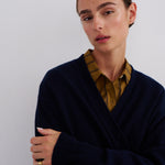 The Welt Pocket Cashmere Cardigan in Navy