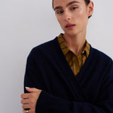 The Welt Pocket Cashmere Cardigan in Navy