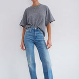 The Cashmere Tee in Light Heather