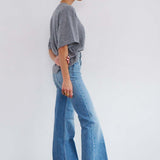 The Cashmere Tee in Light Heather