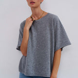 The Cashmere Tee in Light Heather