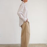 The Triple Pleat Pant in Tan