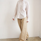 The Triple Pleat Pant in Tan