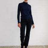 The Mock Neck in Navy