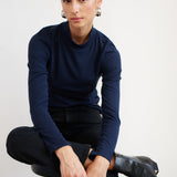 The Mock Neck in Navy