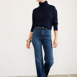 The Crease Jean in Distressed Dark