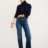The Crease Jean in Distressed Dark
