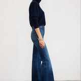 The Crease Jean in Distressed Dark