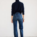 The Crease Jean in Distressed Dark