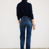 The Crease Jean in Distressed Dark