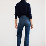 The Crease Jean in Distressed Dark