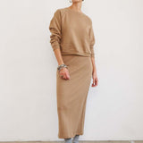 The Sweatshirt Skirt in Camel