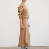 The Sweatshirt Skirt in Camel