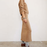 The Sweatshirt Skirt in Camel