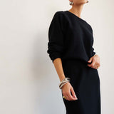 The Sweatshirt Skirt in Black