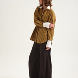 The Crosby Shirt in Goldenrod Stripe