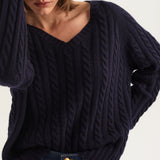 The Cable V Fave in Navy