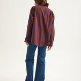 The Weekend Shirt in Oxblood Stripe