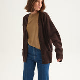 The Welt Pocket Cashmere Cardigan in Mud