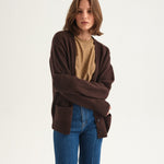 The Welt Pocket Cashmere Cardigan in Mud