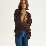 The Welt Pocket Cashmere Cardigan in Mud