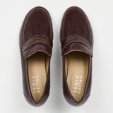 The Heeled Penny Loafer in Oxblood