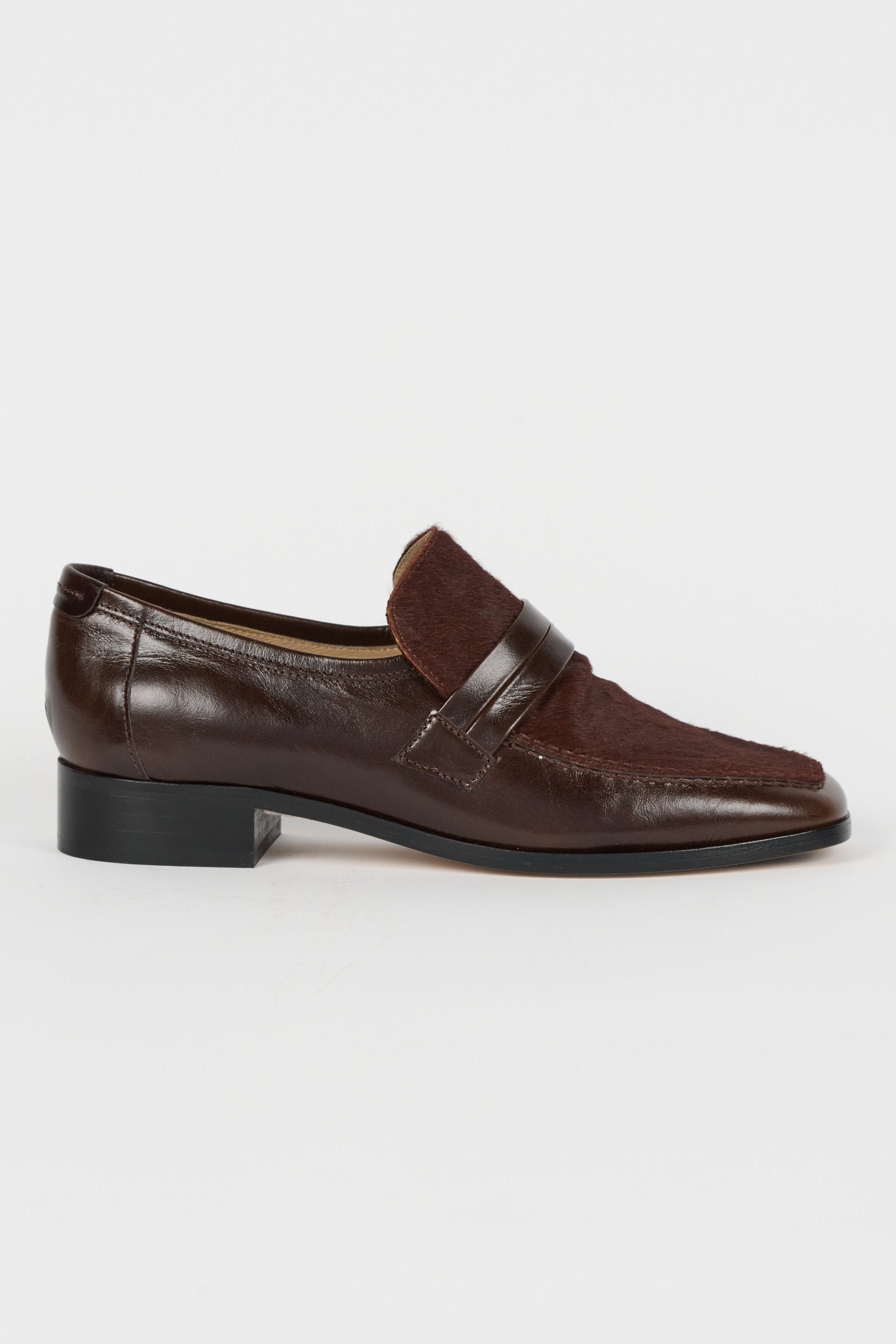 The Mod Loafer in Ponyhair Burgundy