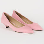 The Kitty Point Heel in Ponyhair Pink