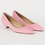 The Kitty Point Heel in Ponyhair Pink
