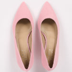 The Kitty Point Heel in Ponyhair Pink