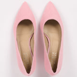 The Kitty Point Heel in Ponyhair Pink