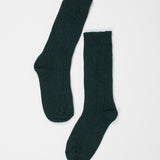 Ribbed Crew Socks in Ivy