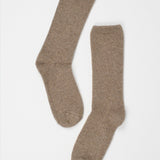 Solid Crew Socks in Mushroom