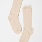Solid Crew Socks in Cream