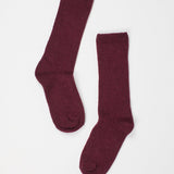 Solid Crew Socks in Burgundy